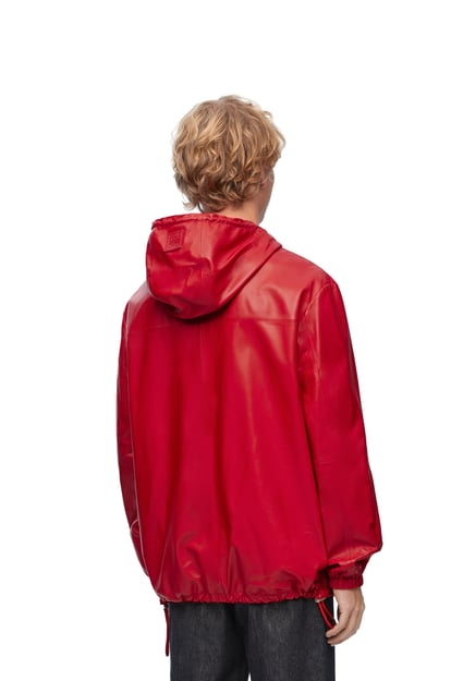 LOEWE Hooded jacket in nappa lambskin 口紅色 plp_rd