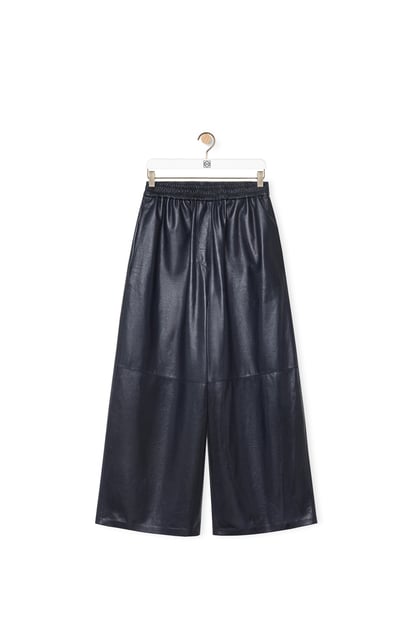 LOEWE Cropped trousers in nappa lambskin Navy Blue plp_rd