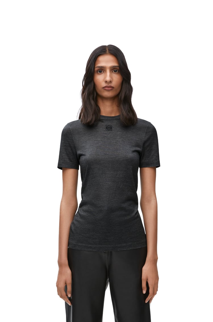 LOEWE Knot top in silk and viscose Charcoal