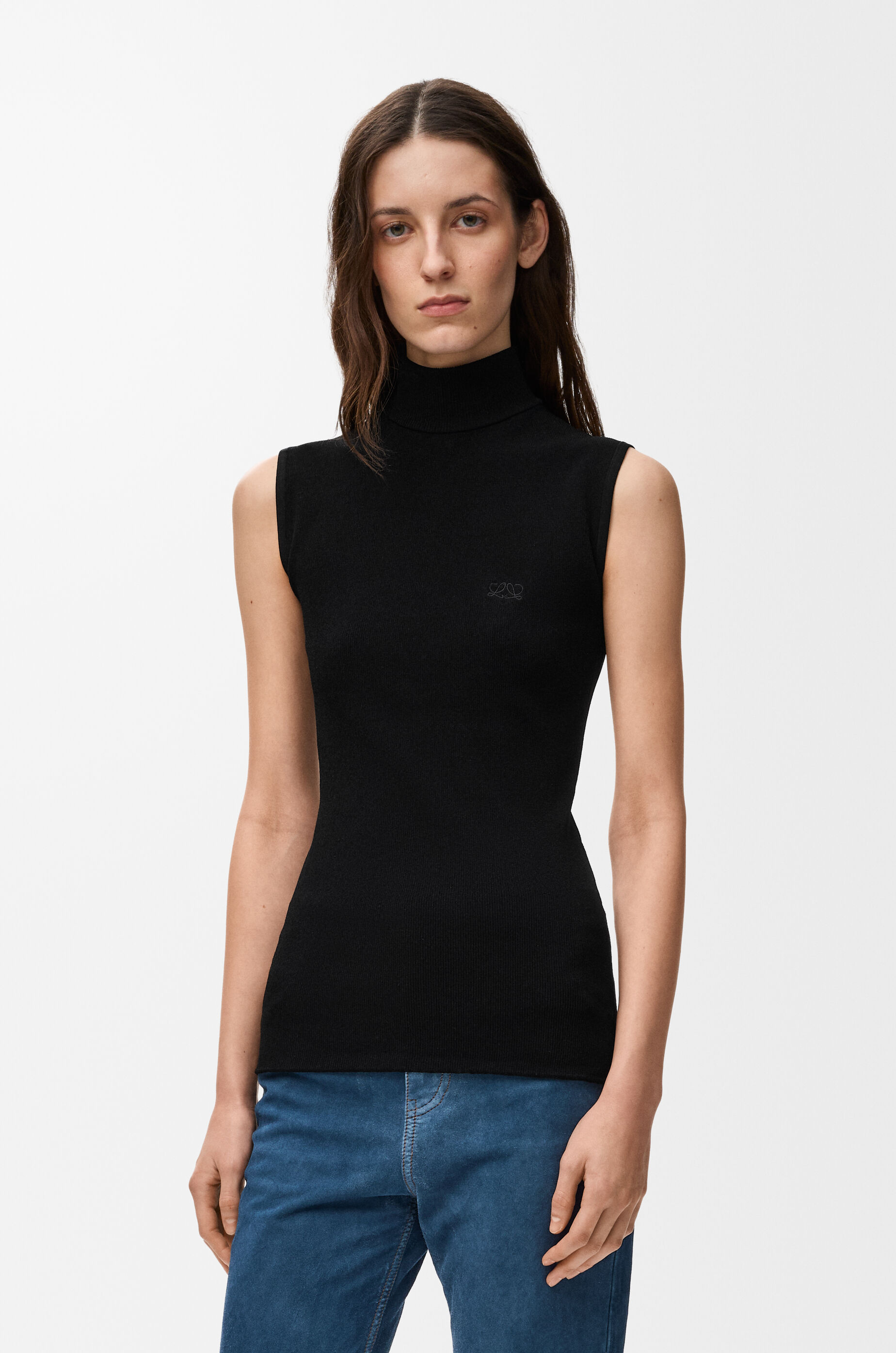 Sleeveless top in viscose blend Black - LOEWE USA Official Website