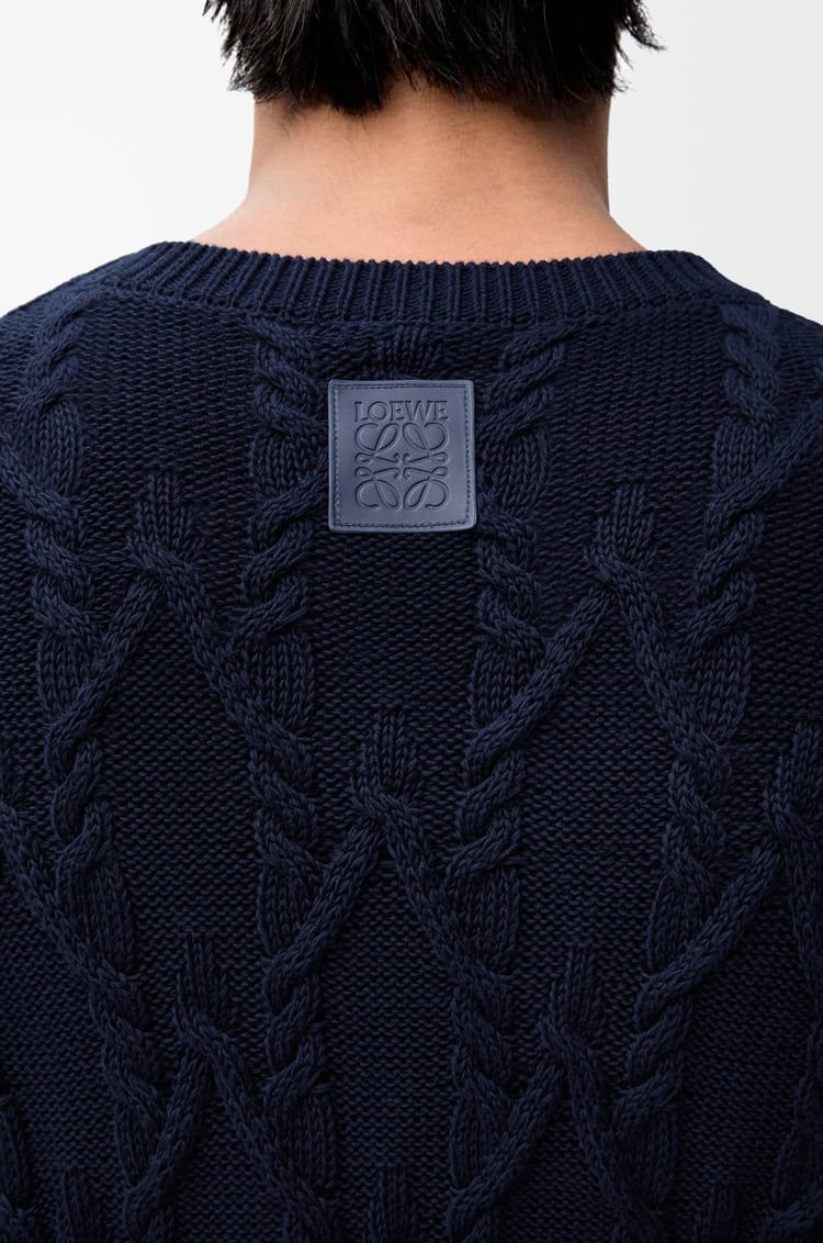 LOEWE Sweater in cotton Navy Blue