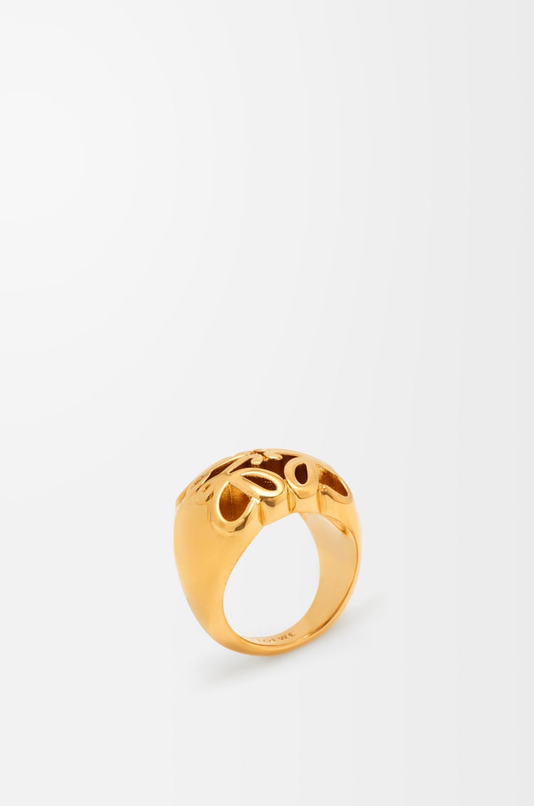 LOEWE Anillo tipo sello Anagram Bombé Dorado