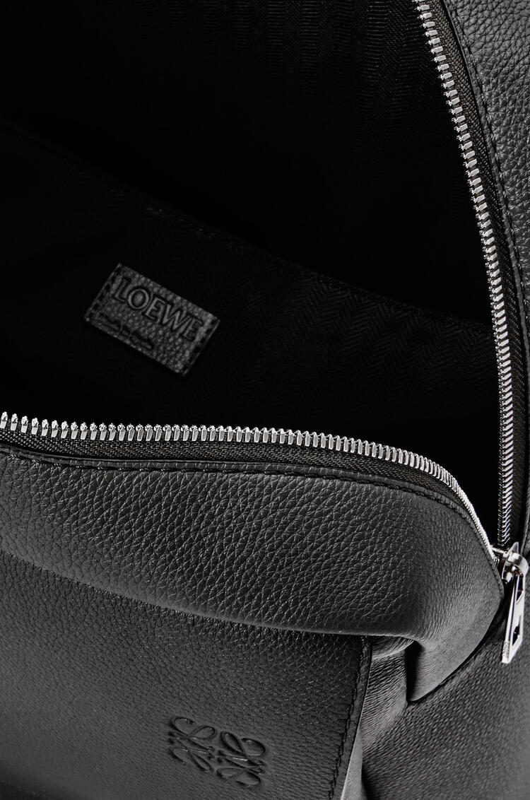 LOEWE Military backpack in soft grained calfskin Black