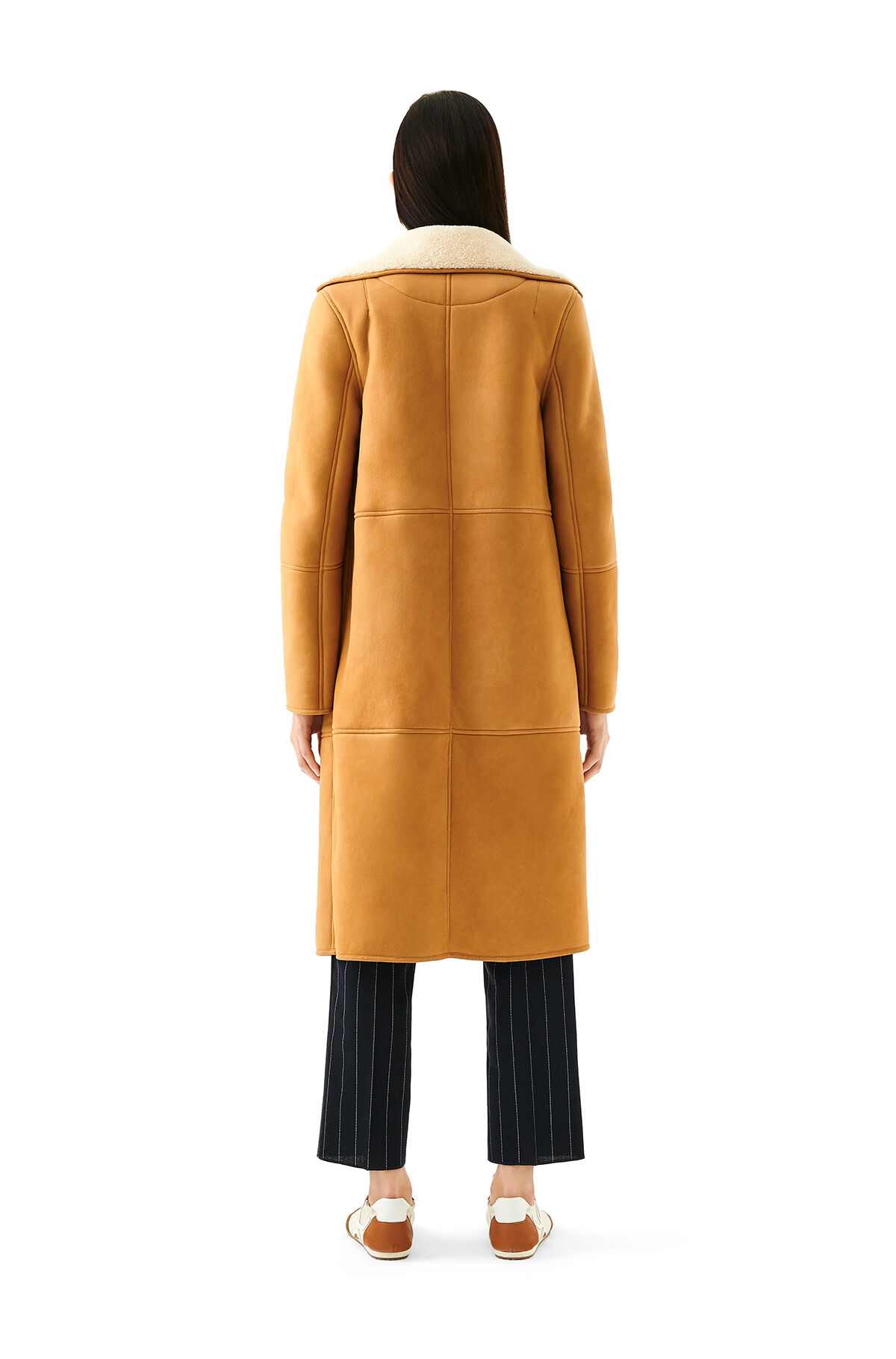 Shearling Coat Gold/White LOEWE