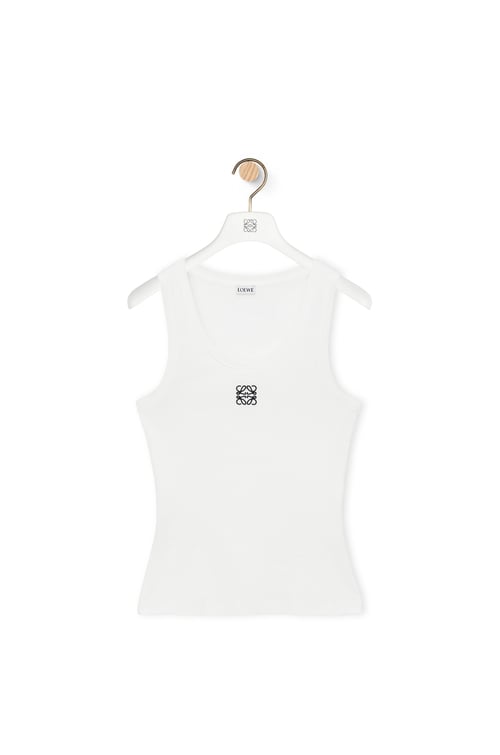 LOEWE Anagram tank top in cotton White