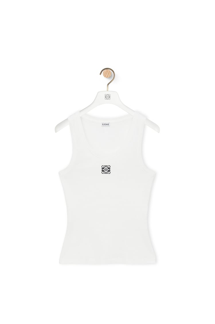 LOEWE Débardeur Anagram en coton Blanc