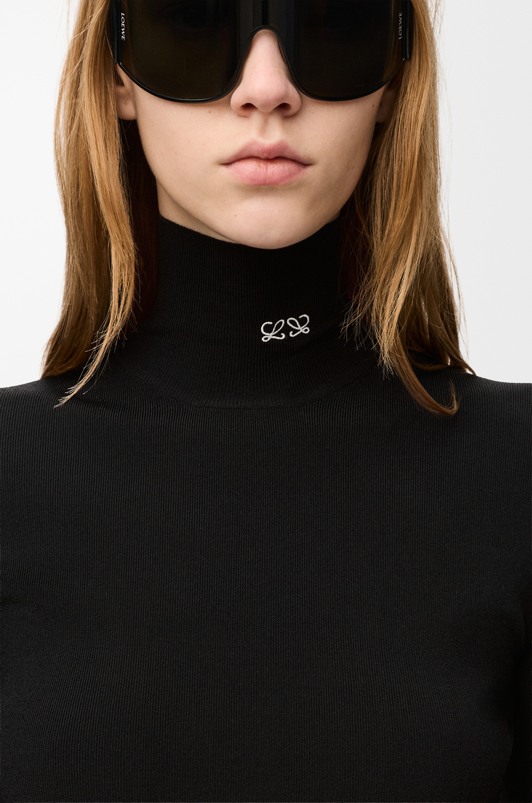 LOEWE Top en mezcla de viscosa Negro