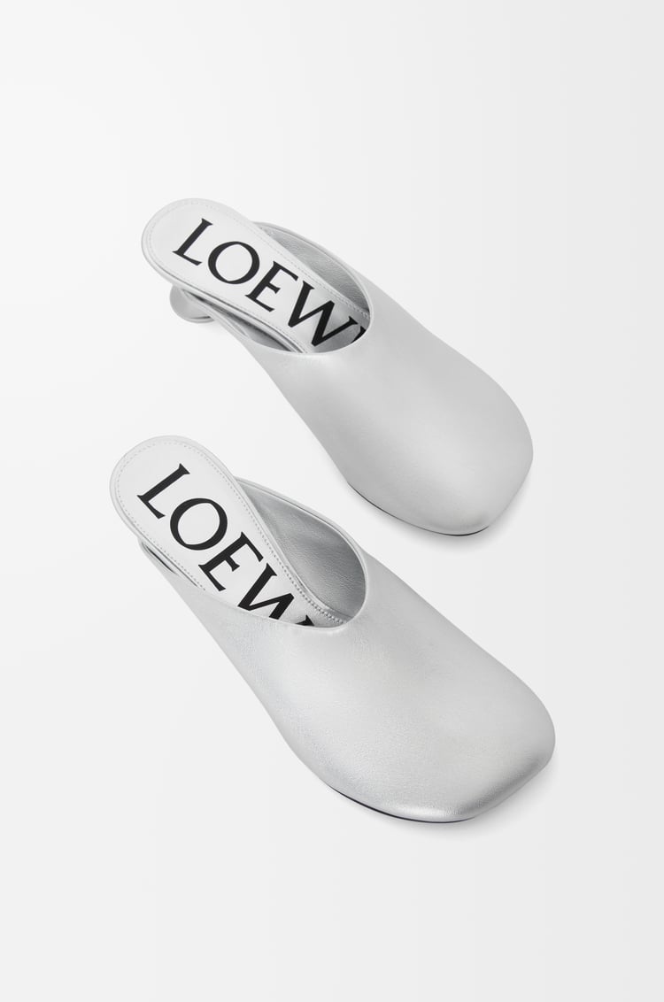 LOEWE Toy mule in laminated lambskin Silver