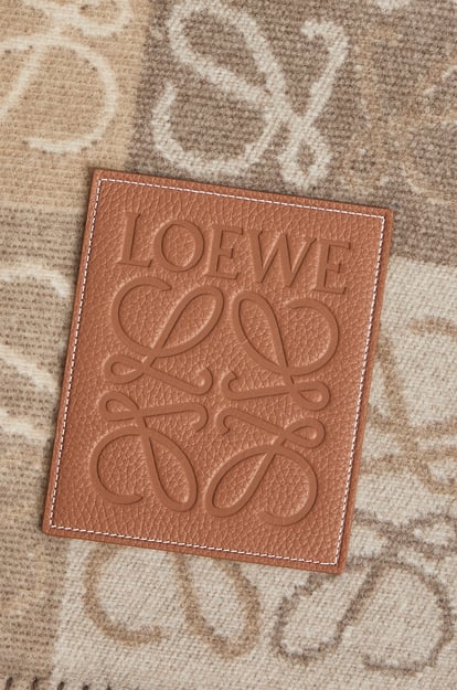LOEWE Checkerboard blanket in wool and cashmere 白色/米色 plp_rd