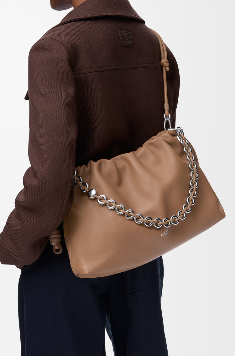 LOEWE Bolso Flamenco purse grande en piel napa de cordero Moca