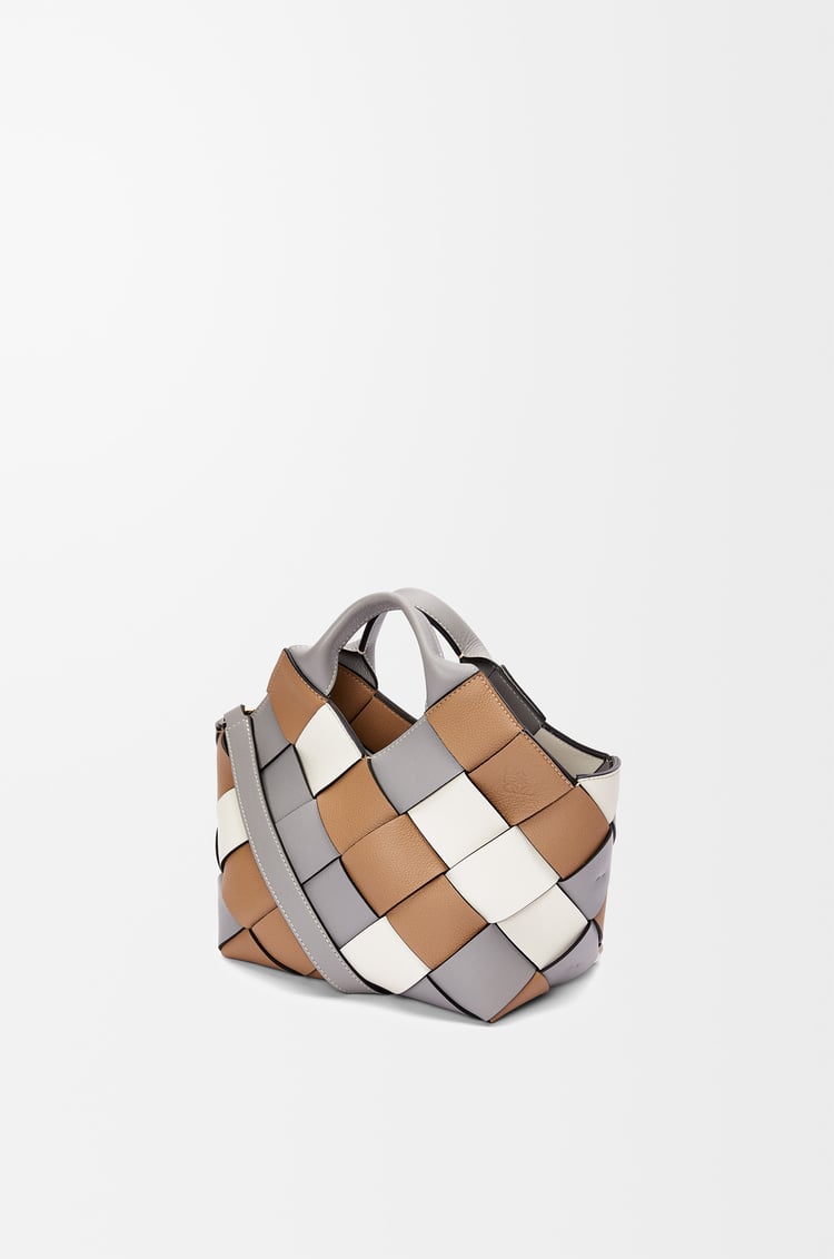 LOEWE WOVEN BASKET SMALL BAG Smoke/Moka