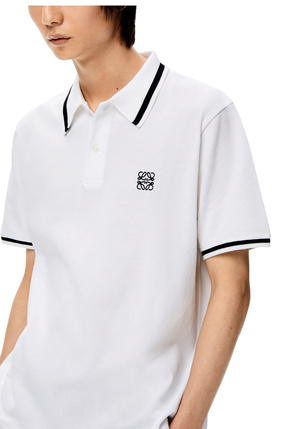 LOEWE Anagram polo in cotton White plp_rd