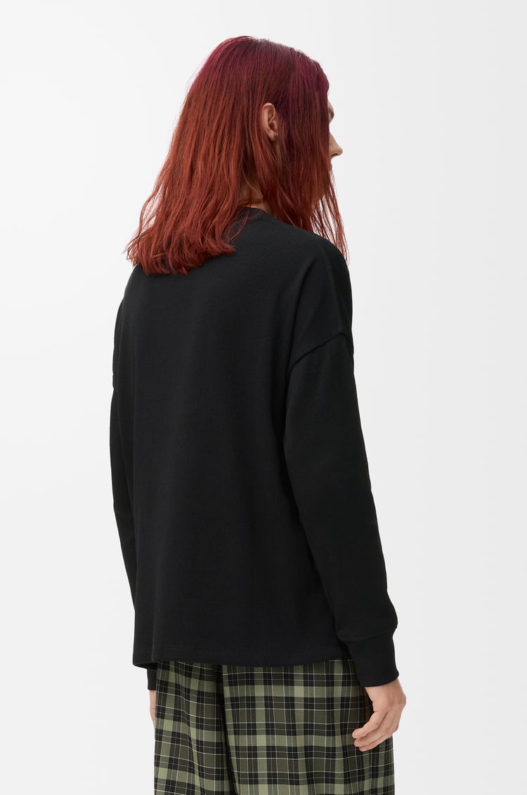 LOEWE Oversized fit long sleeve T-shirt in cotton Black