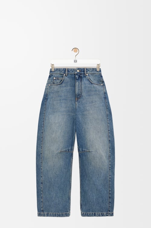 LOEWE Anagram barrel jeans in denim Denim
