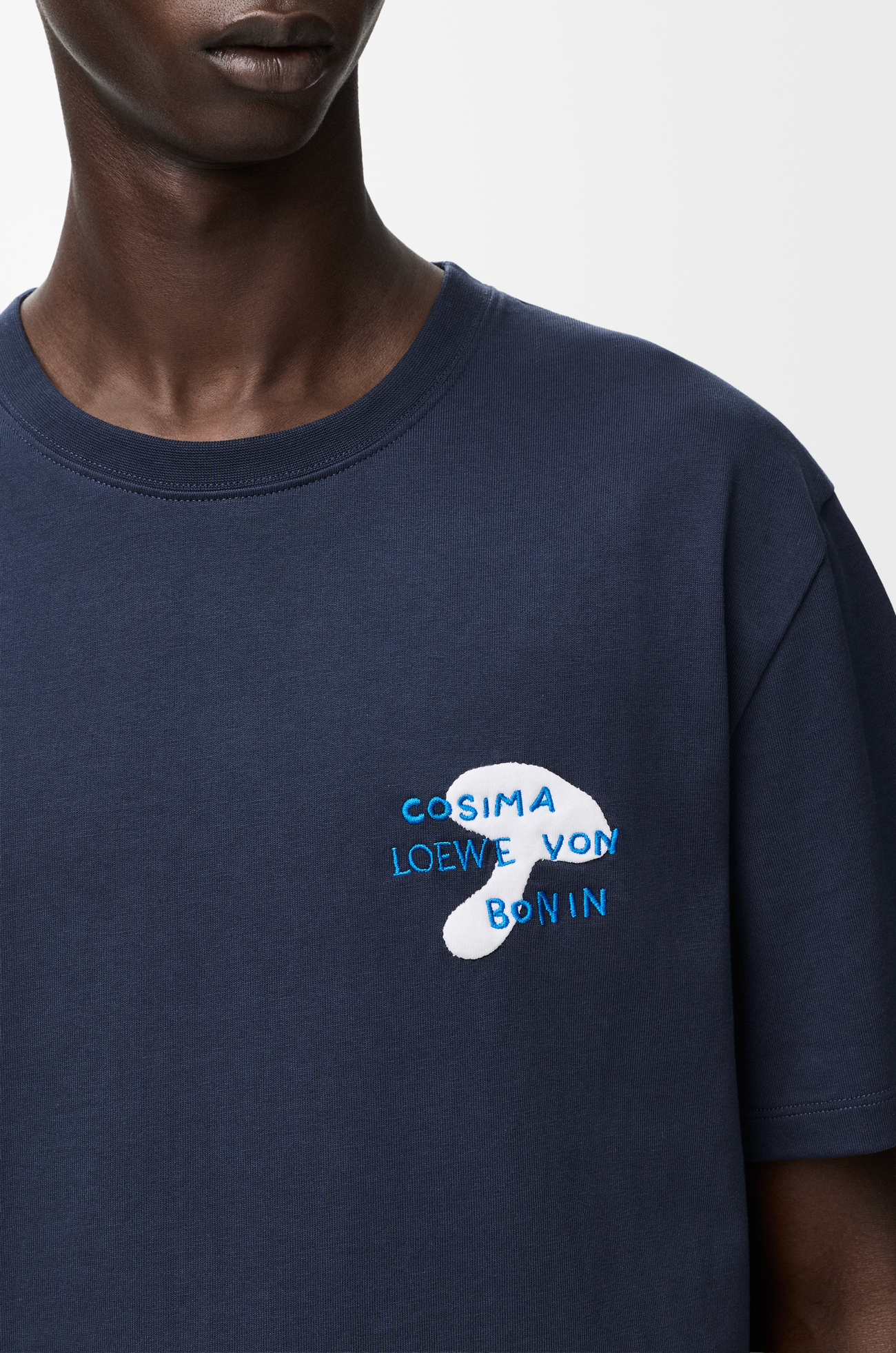 LOEWE Relaxed fit T-shirt in cotton Navy Blue