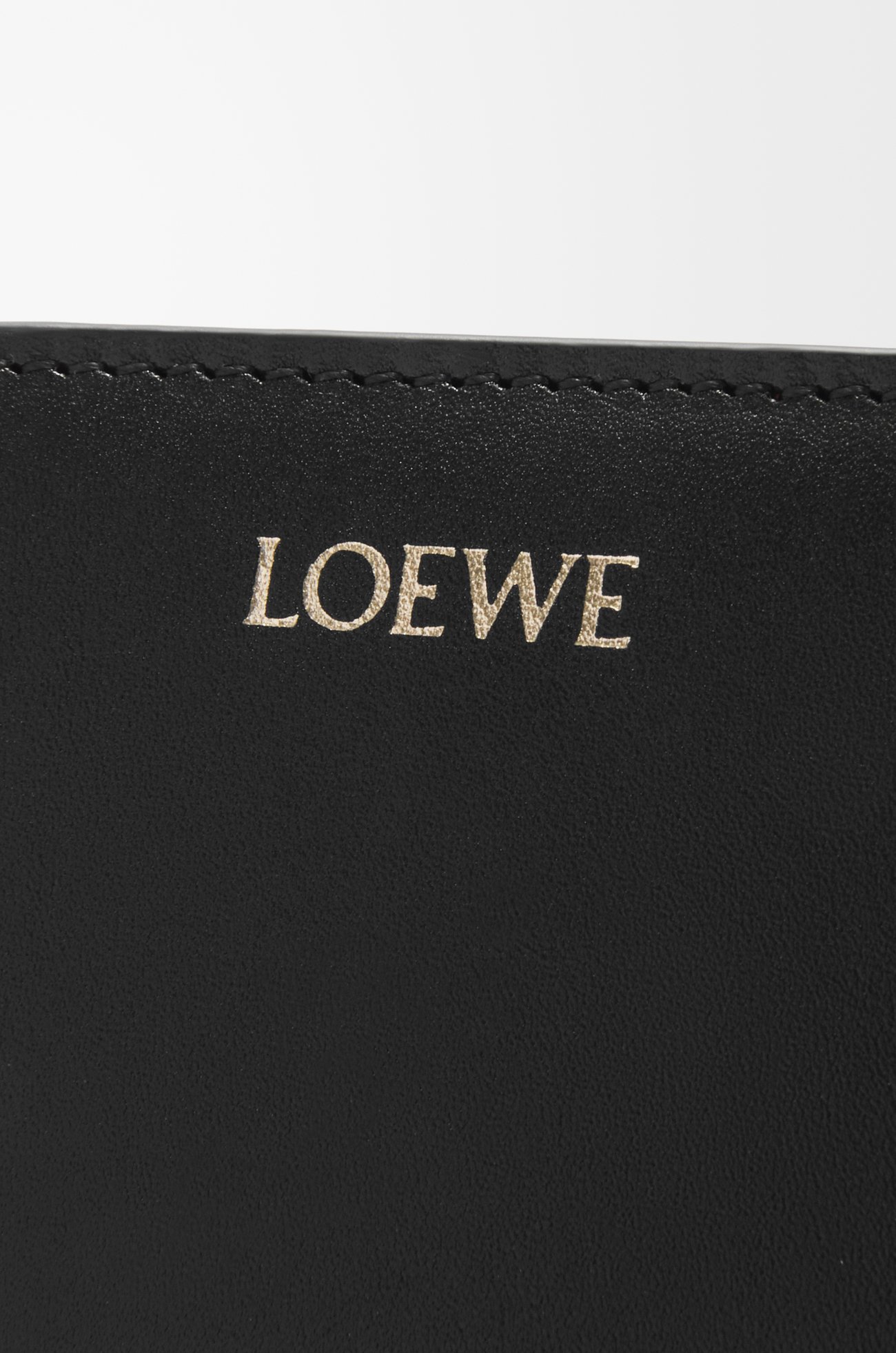 LOEWE Knot compact wallet in shiny nappa calfskin Black/Bright Orange plp_rd