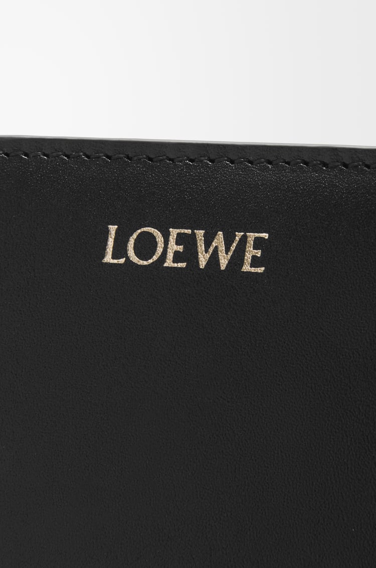 LOEWE Cartera compacta Knot en piel napa de ternera Negro/Naranja Brillante