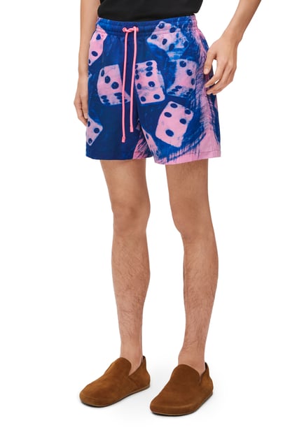 LOEWE Swim shorts in technical shell Pink/Multicolor plp_rd