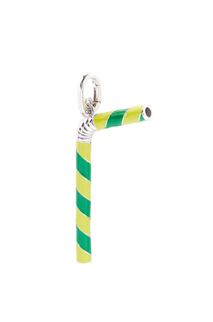 LOEWE Straw pendant in sterling silver and enamel Yellow/Green