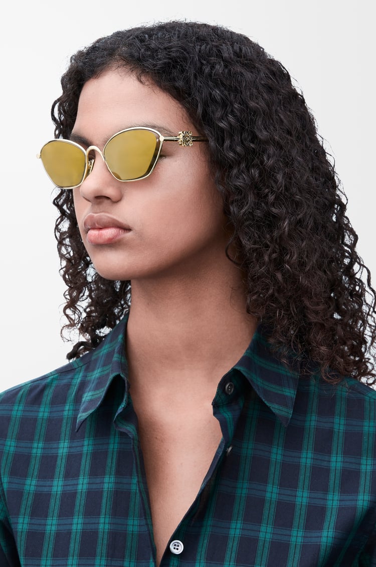 LOEWE Anagram hexagonal sunglasses Gold