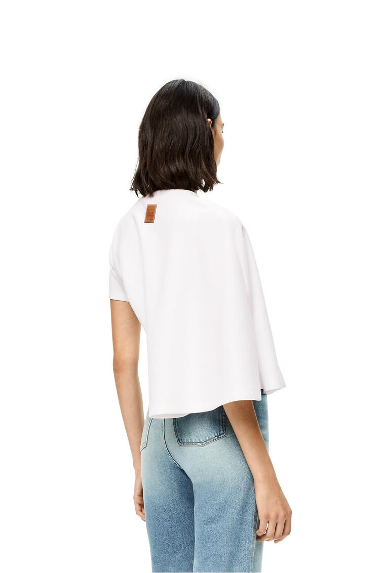 LOEWE Cropped draped top in cotton blend White pdp_rd