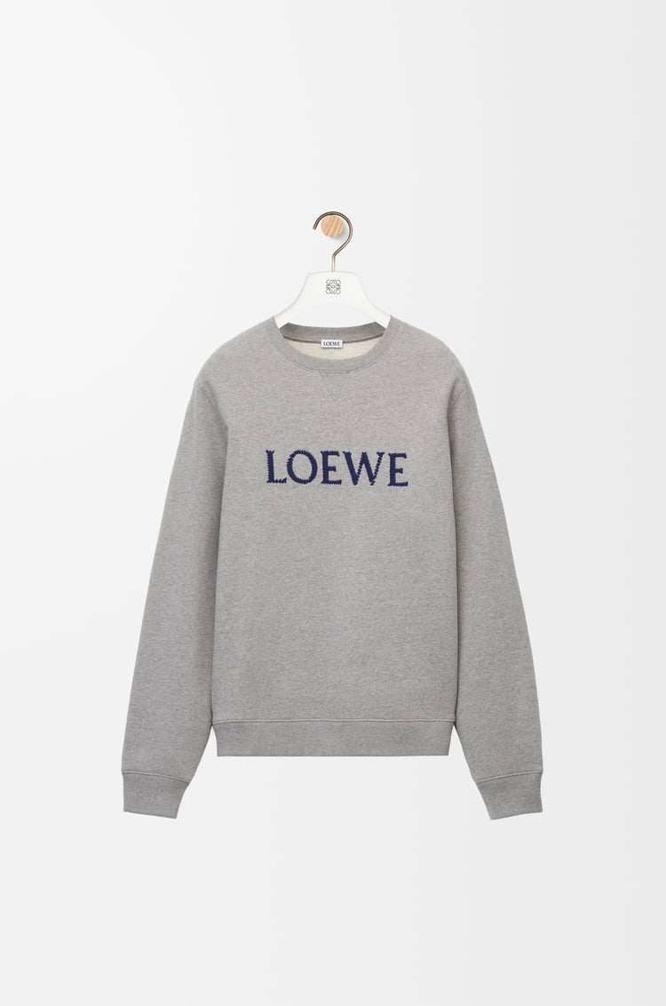 LOEWE Regular fit sweatshirt in cotton Grey Melange