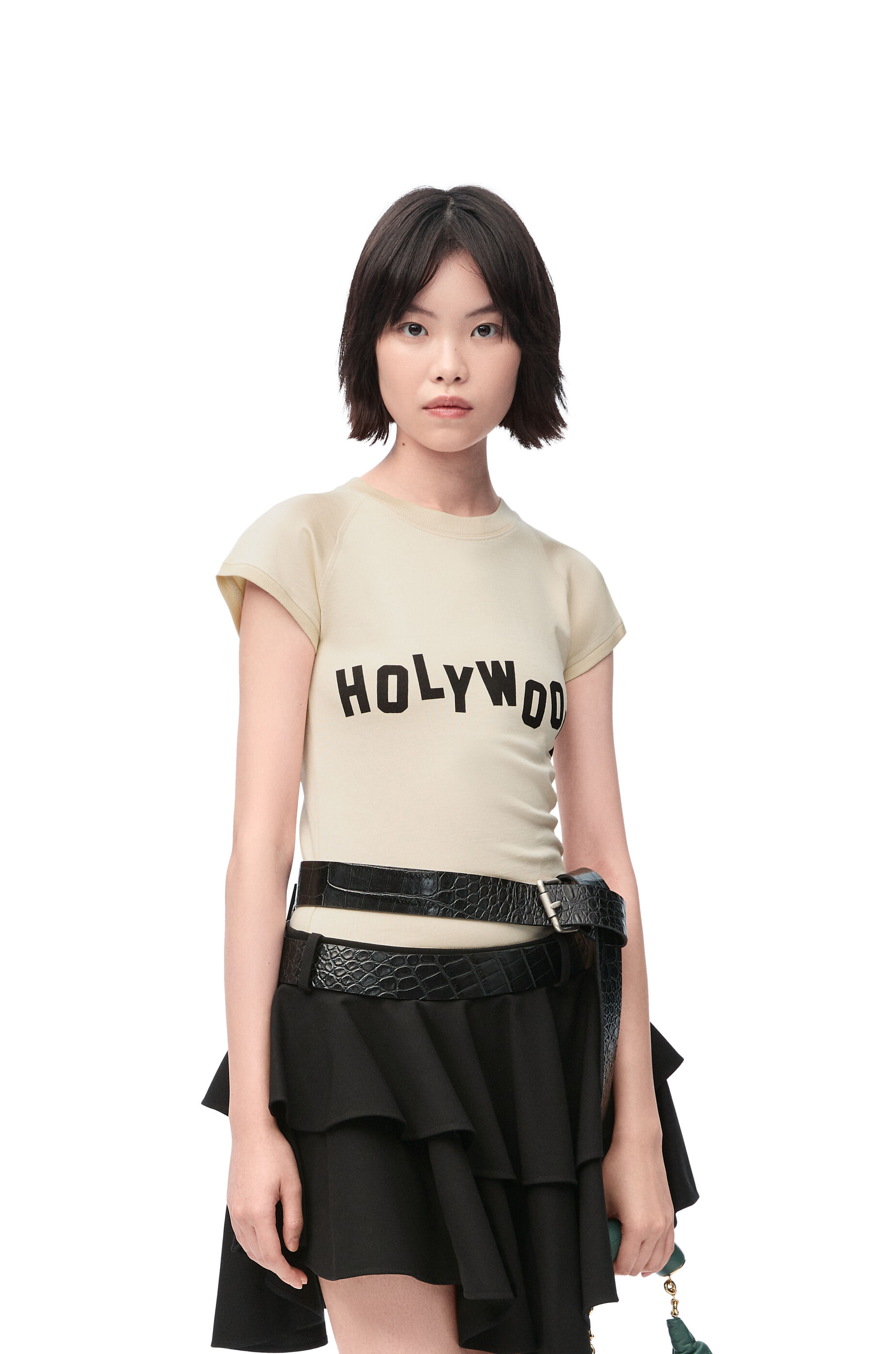 Small fit T-shirt in cotton and viscose Ivory - LOEWE