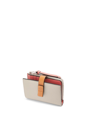 LOEWE Slim zip bifold wallet in soft grained calfskin Light Oat/Honey plp_rd