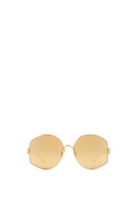 LOEWE Gafas de sol montura oversize en metal Oro Brillante Endura/Oro