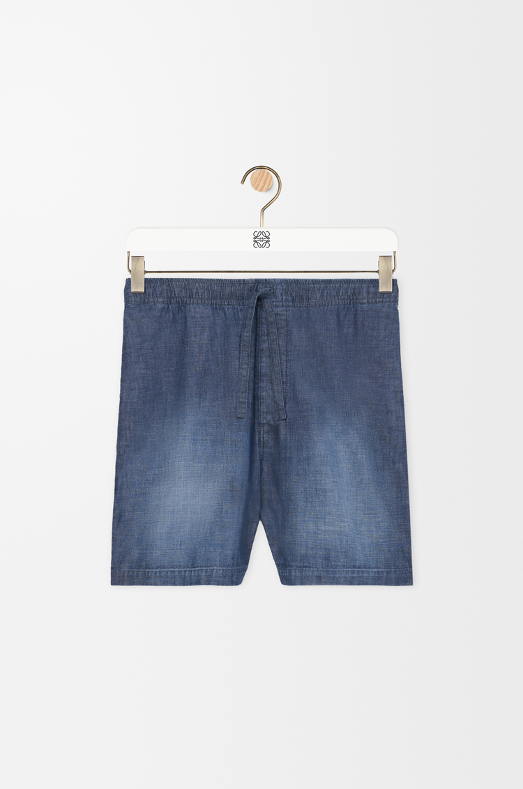 LOEWE Short in cotone Blu Délavé