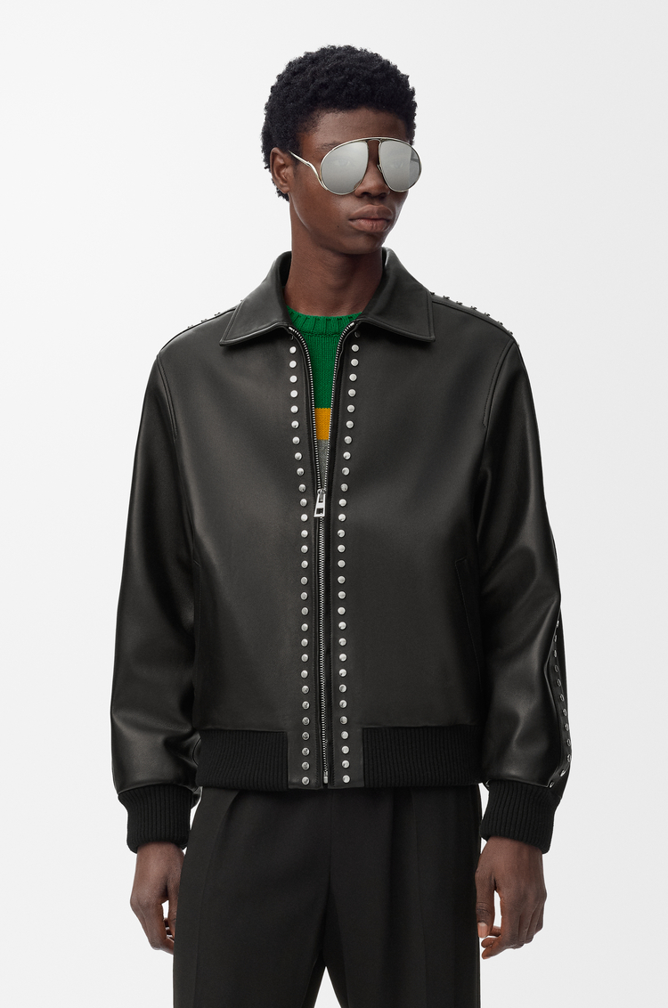 LOEWE 보머 재킷 - 나파 램스킨 블랙