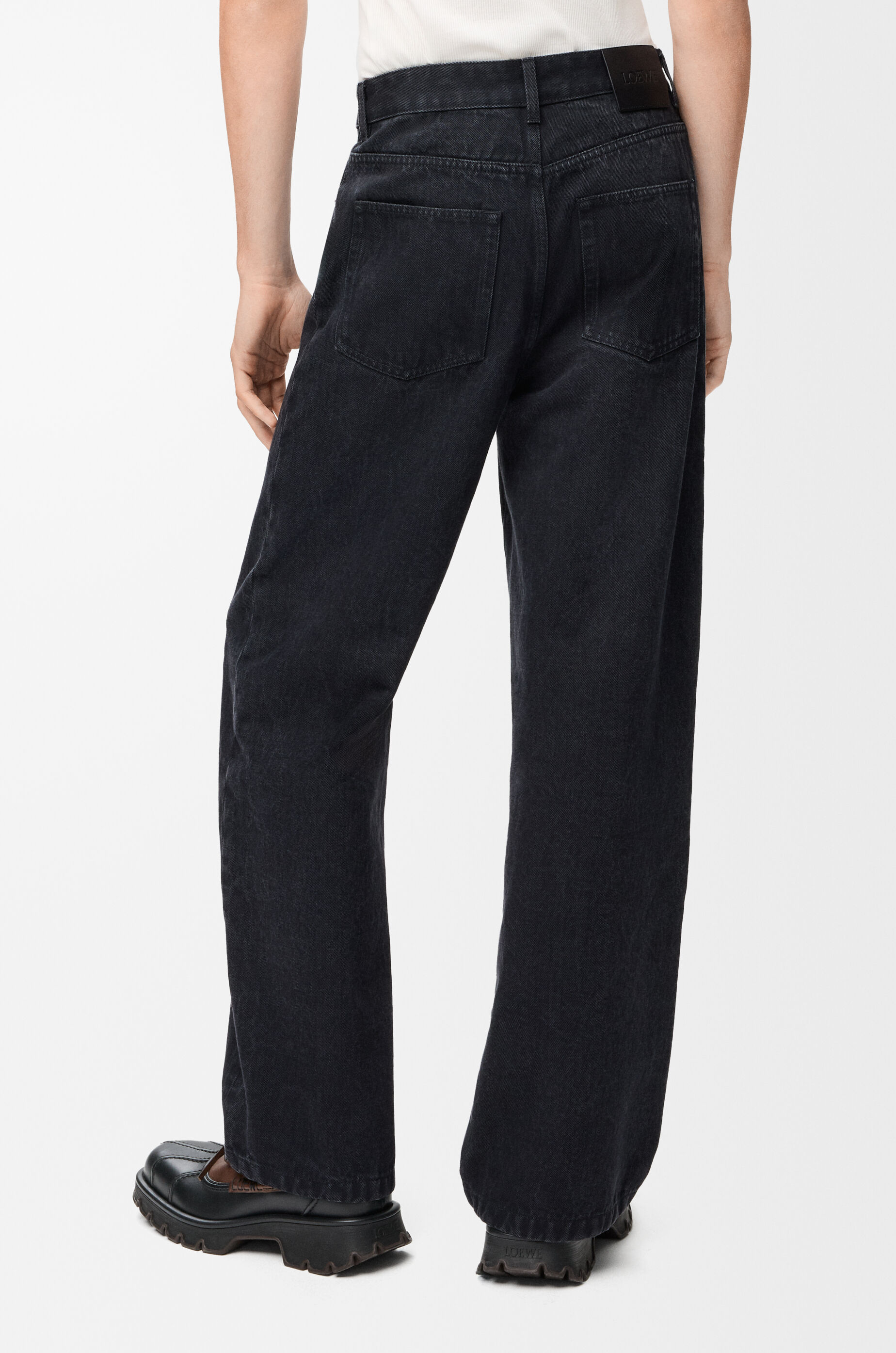 LOEWE アナグラム バギー ジーンズ (デニム) ブラック　48 楽天市場】LOEWE ロエベ ジーンズ ANAGRAM BAGGY アナグラム バギー