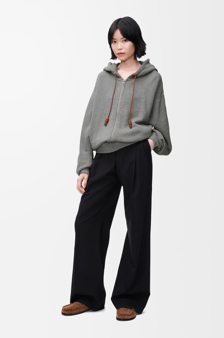 LOEWE Flamenco hoodie in cotton and cashmere Grey