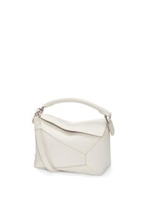 LOEWE Small Puzzle bag in soft grained calfskin 棉花白