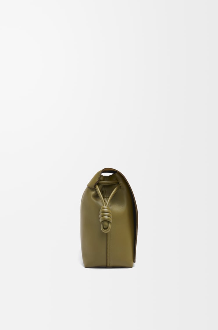 LOEWE 亮面柔软牛皮革 Flamenco satchel 手袋 橄榄绿