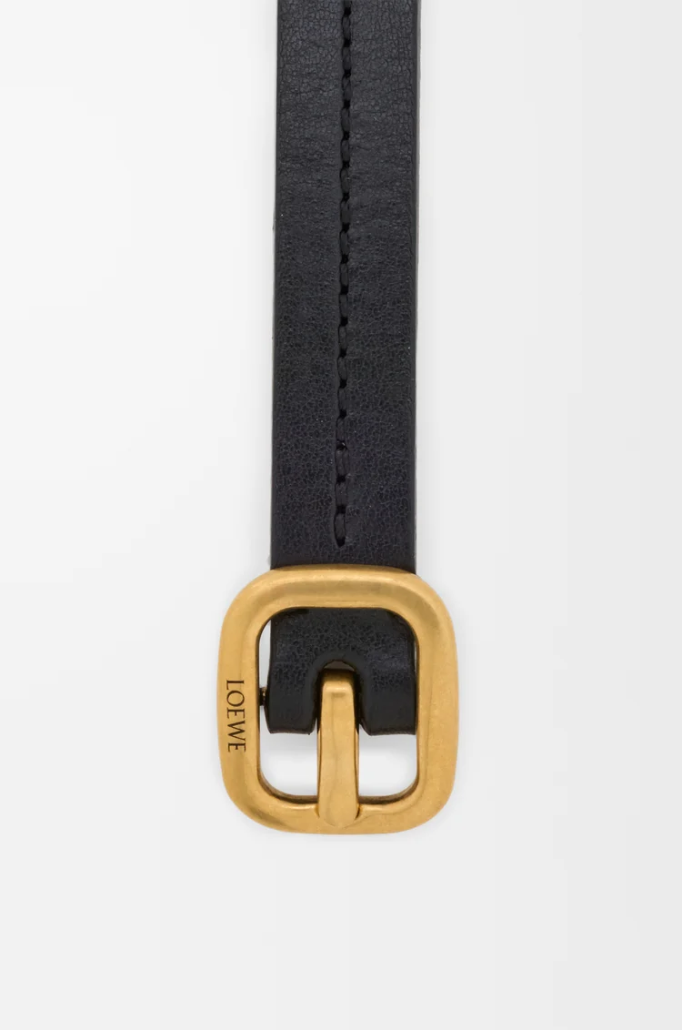 LOEWE Rounded soft belt in classic calfskin Black