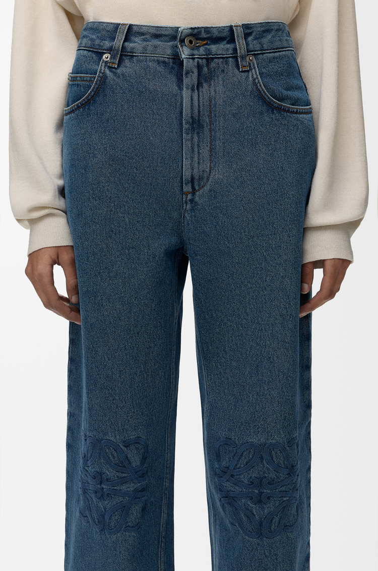 LOEWE Jeans baggy Anagram in denim Blu Jeans