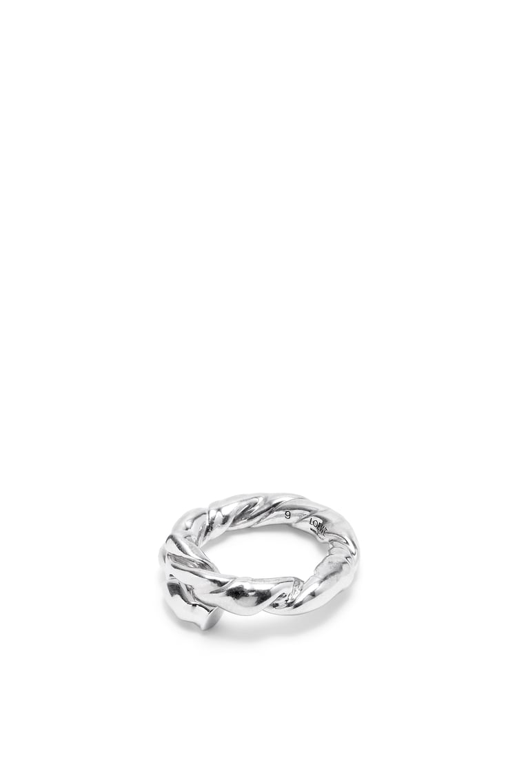 LOEWE Nappa twist ring in sterling silver 銀