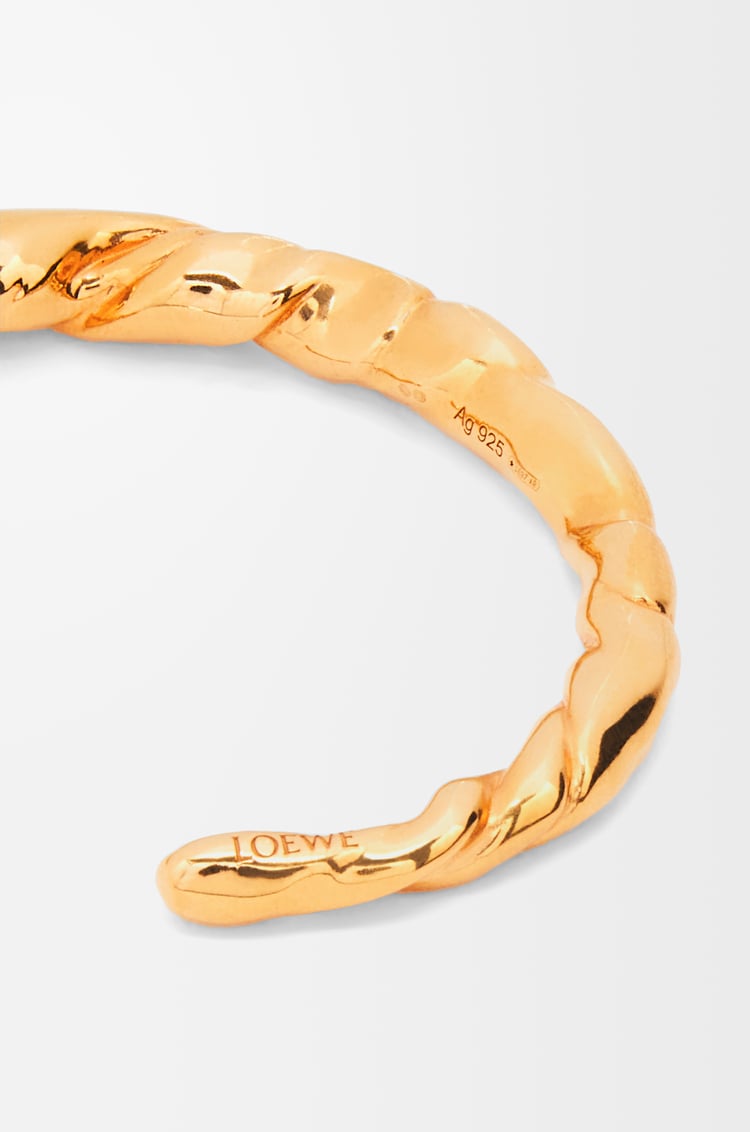 LOEWE Brazalete Nappa Twist fino en plata de ley Dorado