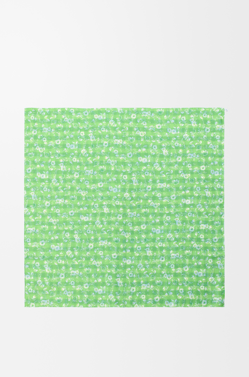 LOEWE Pañuelo en seda Marino/Verde