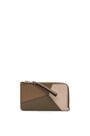 LOEWE Puzzle coin cardholder in classic calfskin 冬季棕/沙色
