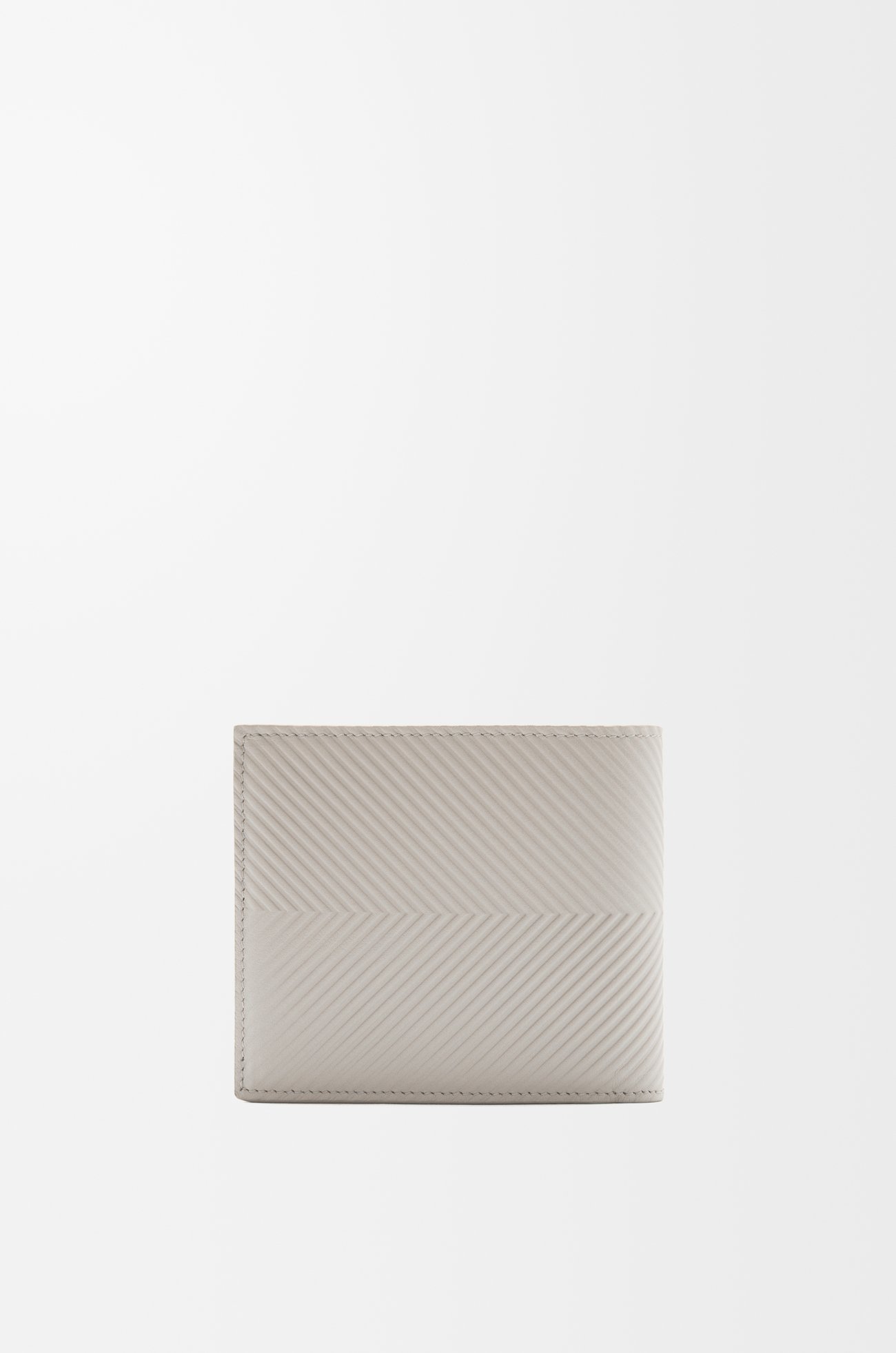 LOEWE Bifold coin wallet in textured classic calfskin Shell Grey plp_rd