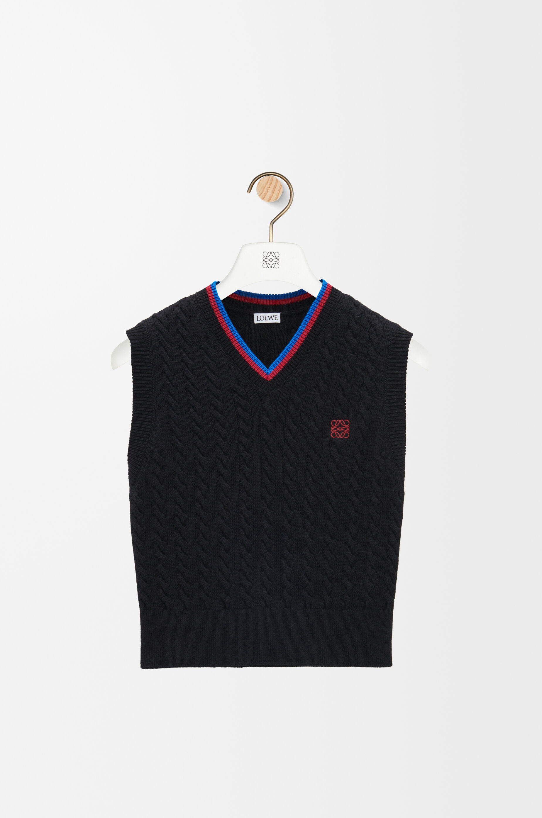 『5年保証』 ベスト（コットン） ブラック - LOEWE トップス