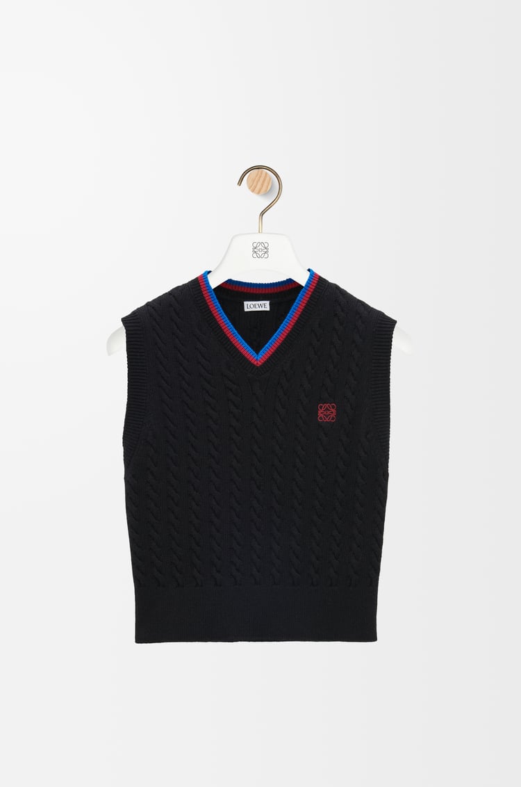 LOEWE Vest in cotton Black