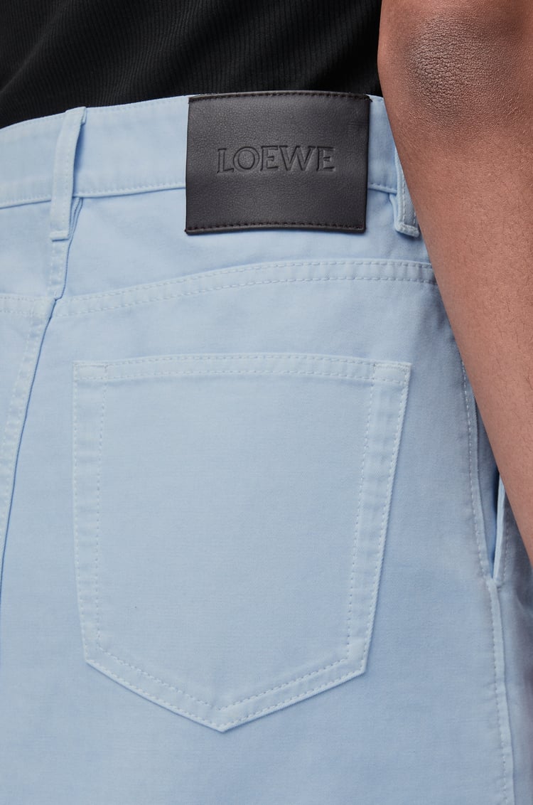 LOEWE Falda en algodón Azul Claro