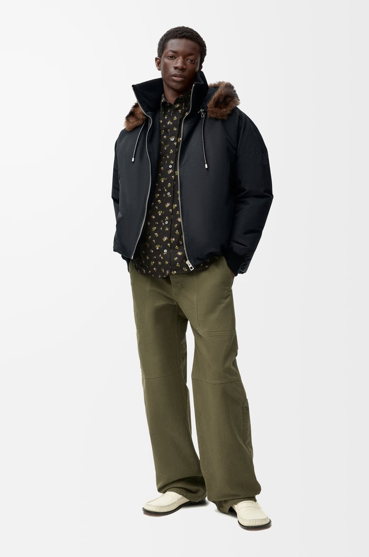 LOEWE Chaqueta acolchada en algodón técnico Negro