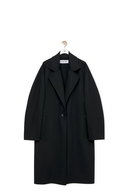 LOEWE Coat in wool and cashmere Black