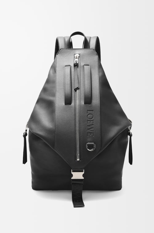 LOEWE Convertible backpack in classic calfskin Black