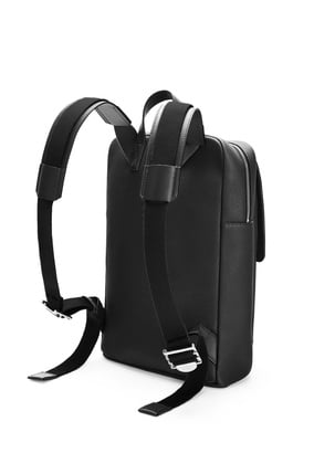 LOEWE Military backpack in soft grained calfskin Black plp_rd