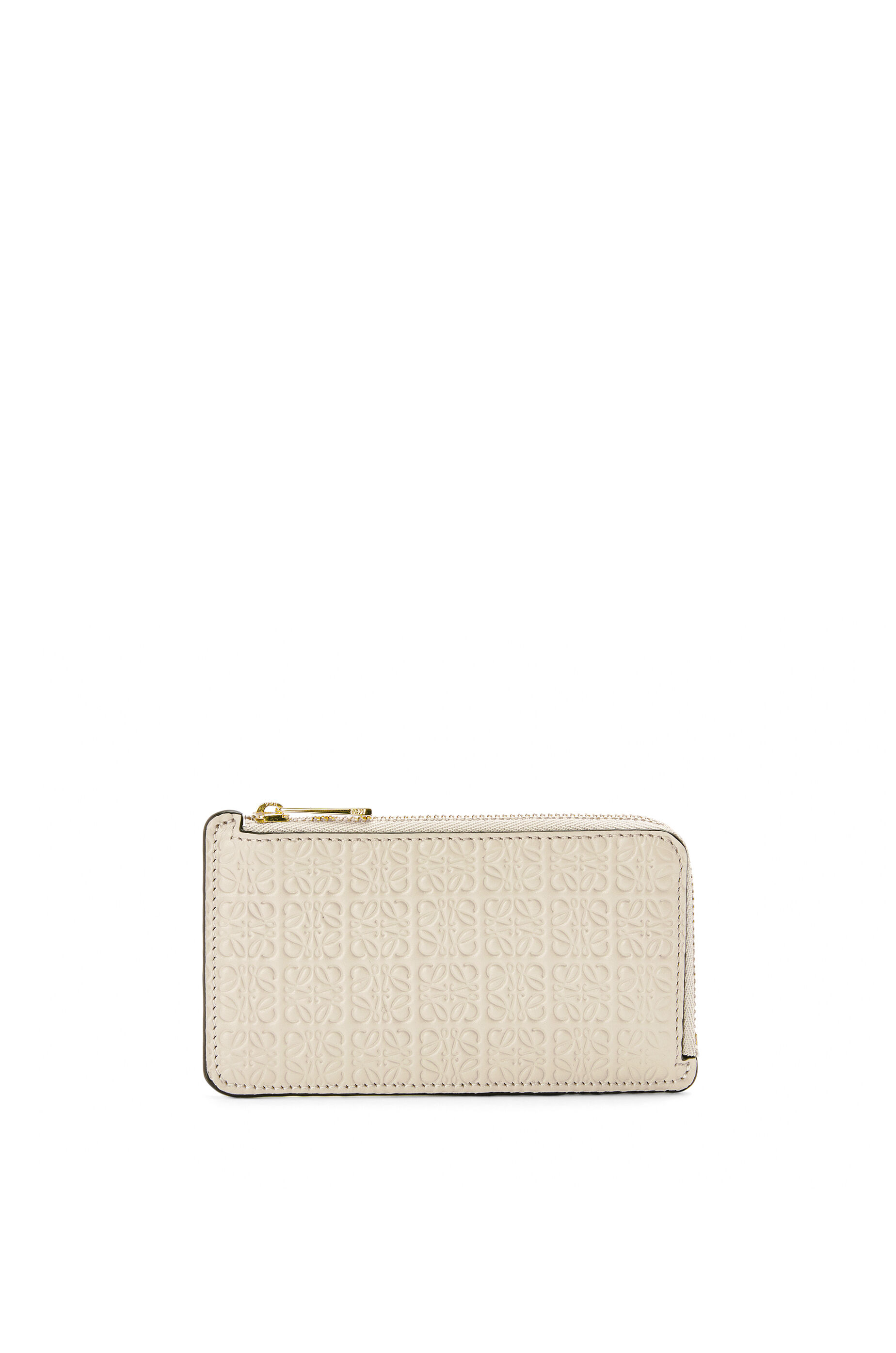 Natural Loewe Logo Plain Leather Card Holder in White Womens Wallets and cardholders Loewe Wallets and cardholders 